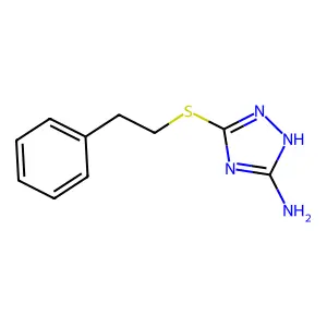 5-[(2-phenylethyl)sulfanyl]-4H-1,2,4-triazol-3-amine structure