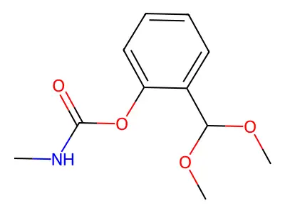 Carbamic acid, ester with salicylaldehyde dimethyl acetal structure