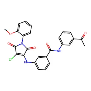 N-(3-Acetylphenyl)-3-{[4-chloro-1-(2-methoxyphenyl)-2,5-dioxo-2,5-dihydro-1H-pyrrol-3-yl]amino}benzamide structure