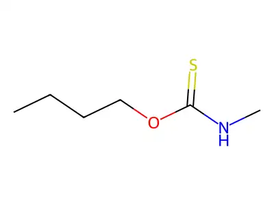 Carbamothioic acid, N-methyl-, O-butyl ester structure