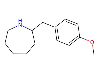 2-[(4-Methoxyphenyl)methyl]azepane structure