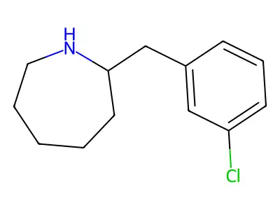 2-[(3-Chlorophenyl)methyl]azepane structure