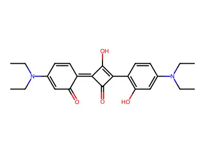 2,4-Bis[4-(diethylamino)-2-hydroxyphenyl]squaraine structure