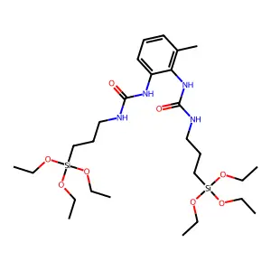 N,N''-(Methylphenylene)bis(N'-(3-(triethoxysilyl)propyl)urea) structure