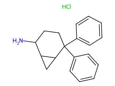1-Norcaranylamine, 4,4-diphenyl-, hydrochloride structure