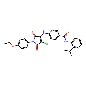 4-[[4-chloro-1-(4-ethoxyphenyl)-2,5-dioxopyrrol-3-yl]amino]-N-(2-propan-2-ylphenyl)benzamide structure