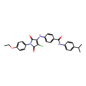 4-{[4-Chloro-1-(4-ethoxyphenyl)-2,5-dioxo-2,5-dihydro-1H-pyrrol-3-yl]amino}-N-[4-(propan-2-yl)phenyl]benzamide structure