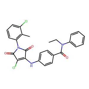 4-{[4-Chloro-1-(3-chloro-2-methylphenyl)-2,5-dioxo-2,5-dihydro-1H-pyrrol-3-yl]amino}-N-ethyl-N-phenylbenzamide structure
