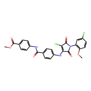 Methyl 4-(4-{[4-chloro-1-(5-chloro-2-methoxyphenyl)-2,5-dioxo-2,5-dihydro-1H-pyrrol-3-yl]amino}benzamido)benzoate structure
