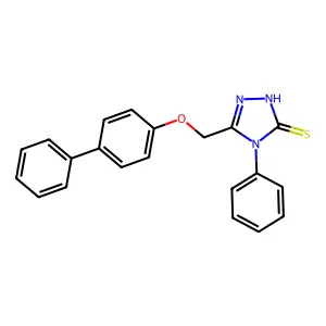 s-Triazole-2-thiol, 5-(4-biphenylyloxymethyl)-1-phenyl- structure