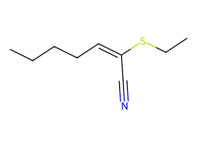 2-Ethylsulfanylhept-2-enenitrile structure