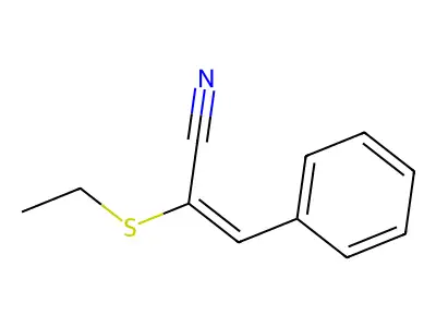2-Ethylsulfanyl-3-phenylprop-2-enenitrile structure