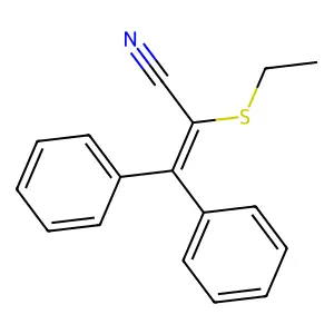 2-Ethylsulfanyl-3,3-diphenylprop-2-enenitrile structure
