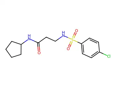 3-[(4-chlorophenyl)sulfonylamino]-N-cyclopentylpropanamide structure