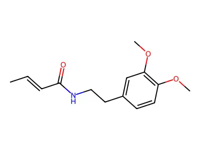 N-[2-(3,4-dimethoxyphenyl)ethyl]but-2-enamide structure