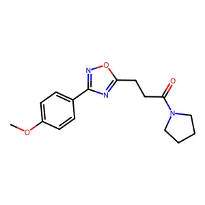 3-(4-Methoxyphenyl)-5-(3-oxo-3-pyrrolidin-1-ylpropyl)-1,2,4-oxadiazole structure