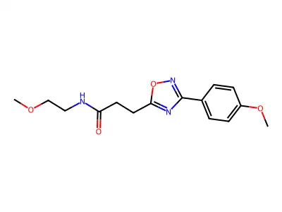 N-(2-methoxyethyl)-3-[3-(4-methoxyphenyl)-1,2,4-oxadiazol-5-yl]propanamide structure