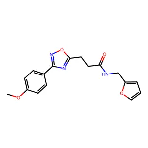 N-(furan-2-ylmethyl)-3-[3-(4-methoxyphenyl)-1,2,4-oxadiazol-5-yl]propanamide structure
