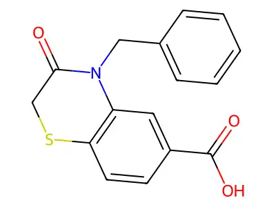 4-benzyl-3-oxo-3,4-dihydro-2H-1,4-benzothiazine-6-carboxylic acid structure
