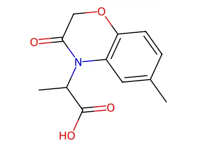 2-(6-Methyl-3-oxo-1,4-benzoxazin-4-yl)propanoic acid structure