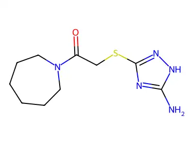 2-((5-amino-1H-1,2,4-triazol-3-yl)thio)-1-(azepan-1-yl)ethanone structure