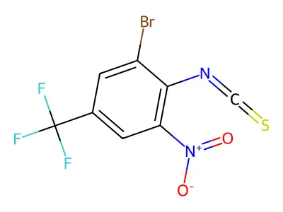 2-Bromo-4-trifluoromethyl-6-nitrophenylisothio-cyanate structure