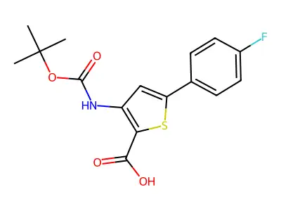3-{[(Tert-butoxy)carbonyl]amino}-5-(4-fluorophenyl)thiophene-2-carboxylic acid structure
