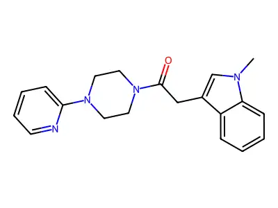 2-(1-Methylindol-3-yl)-1-(4-pyridin-2-ylpiperazin-1-yl)ethanone structure