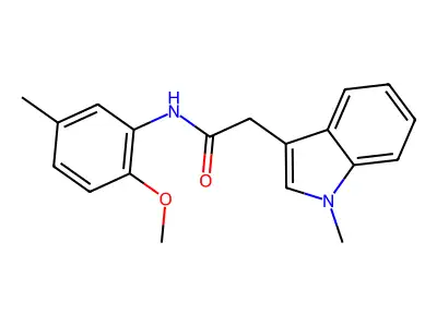 N-(2-methoxy-5-methylphenyl)-2-(1-methyl-1H-indol-3-yl)acetamide structure