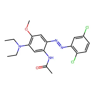 N-[2-[2-(2,5-Dichlorophenyl)diazenyl]-5-(diethylamino)-4-methoxyphenyl]acetamide structure