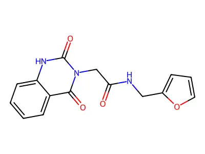 2-(2,4-dioxo-1,2,3,4-tetrahydroquinazolin-3-yl)-N-[(furan-2-yl)methyl]acetamide structure