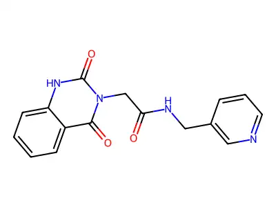 2-(2,4-dioxo-1H-quinazolin-3-yl)-N-(pyridin-3-ylmethyl)acetamide structure