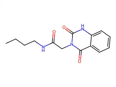 N-butyl-2-(2,4-dioxo-1H-quinazolin-3-yl)acetamide structure