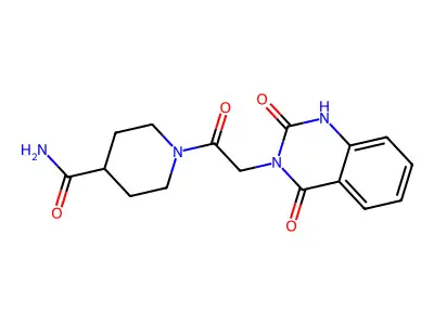 1-[2-(2,4-dioxo-1H-quinazolin-3-yl)acetyl]piperidine-4-carboxamide structure