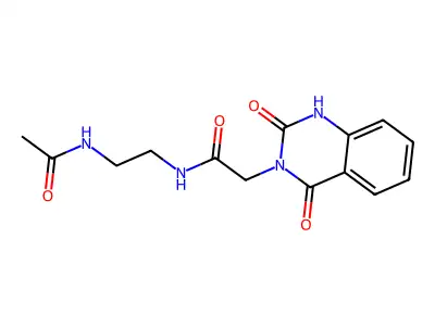 N-(2-acetamidoethyl)-2-(2,4-dioxo-1H-quinazolin-3-yl)acetamide structure