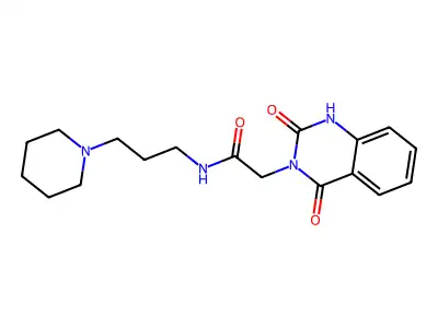 2-(2,4-dioxo-1H-quinazolin-3-yl)-N-(3-piperidin-1-ylpropyl)acetamide structure
