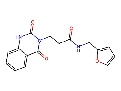3-(2,4-dioxo-1,2-dihydroquinazolin-3(4H)-yl)-N-(furan-2-ylmethyl)propanamide structure