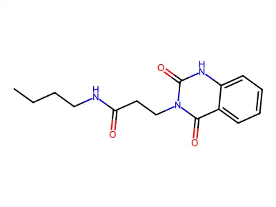 N-butyl-3-(2,4-dioxo-1H-quinazolin-3-yl)propanamide structure