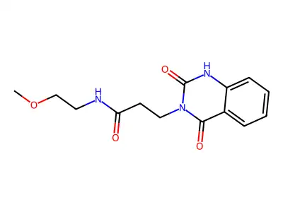 3-(2,4-dioxo-1H-quinazolin-3-yl)-N-(2-methoxyethyl)propanamide structure