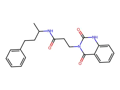 3-(2,4-dioxo-1H-quinazolin-3-yl)-N-(4-phenylbutan-2-yl)propanamide structure