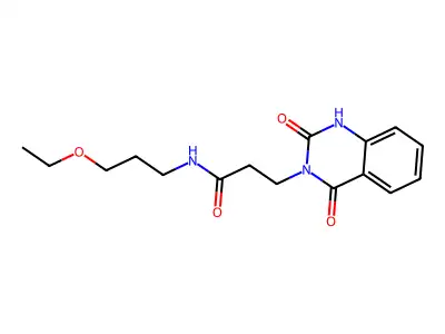 3-(2,4-dioxo-1H-quinazolin-3-yl)-N-(3-ethoxypropyl)propanamide structure