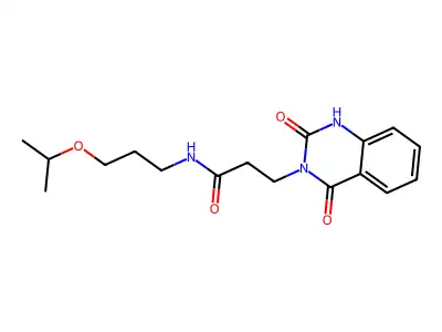 3-(2,4-dioxo-1H-quinazolin-3-yl)-N-(3-propan-2-yloxypropyl)propanamide structure