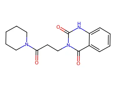 3-(3-oxo-3-piperidin-1-ylpropyl)-1H-quinazoline-2,4-dione structure
