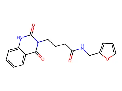 4-(2,4-dioxo-1,2-dihydroquinazolin-3(4H)-yl)-N-(furan-2-ylmethyl)butanamide structure