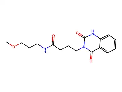 4-(2,4-dioxo-1H-quinazolin-3-yl)-N-(3-methoxypropyl)butanamide structure