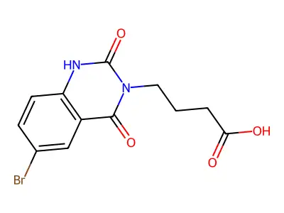 4-(6-bromo-2,4-dioxo-1H-quinazolin-3-yl)butanoic Acid structure