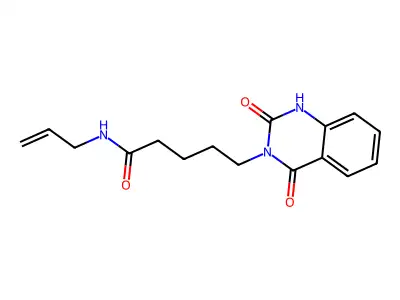 5-(2,4-dioxo-1H-quinazolin-3-yl)-N-prop-2-enylpentanamide structure