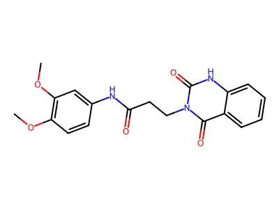 N-(3,4-dimethoxyphenyl)-3-(2,4-dioxo-1H-quinazolin-3-yl)propanamide structure