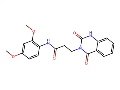 N-(2,4-dimethoxyphenyl)-3-(2,4-dioxo-1H-quinazolin-3-yl)propanamide structure