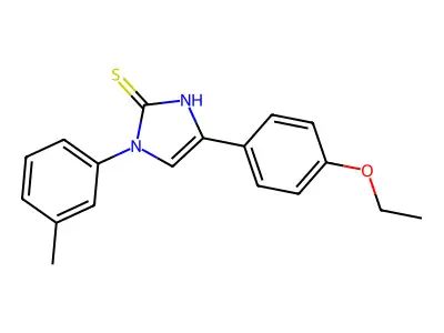 5-(4-ethoxyphenyl)-3-(3-methylphenyl)-1H-imidazole-2-thione structure